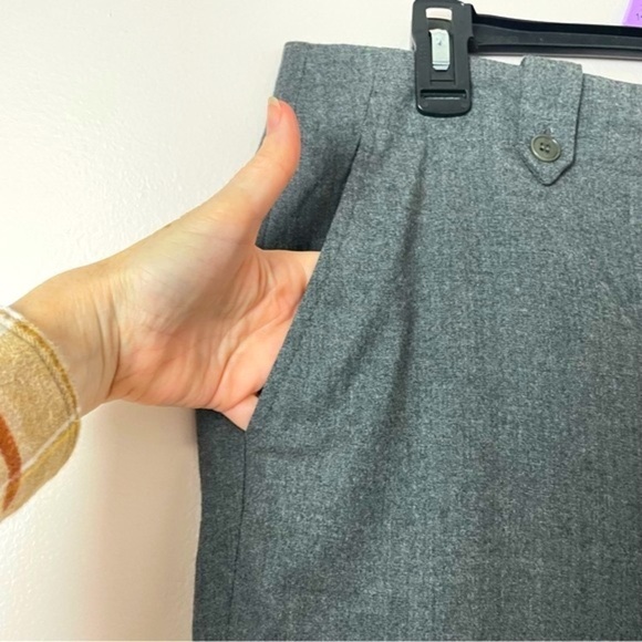 Talbots Signature Style Wool Cargo Pants | Size 10 | Gray - Picture 3 of 11